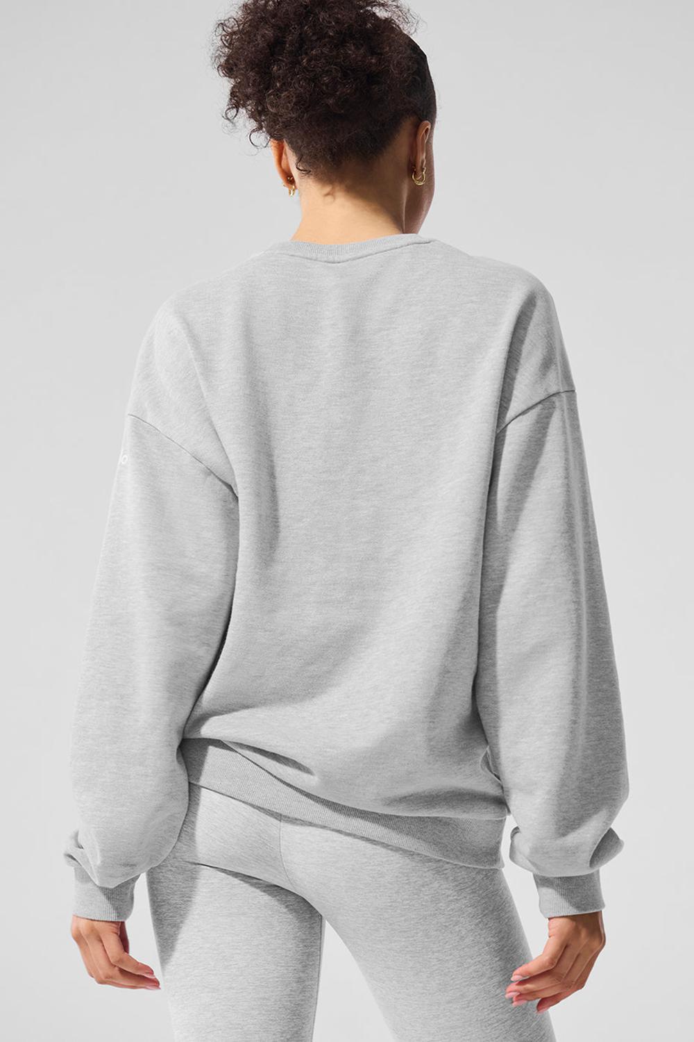 Φουτερ γυναικεια Alo Yoga Chill Crew Neck γκρι | Greece  CORQL-7896