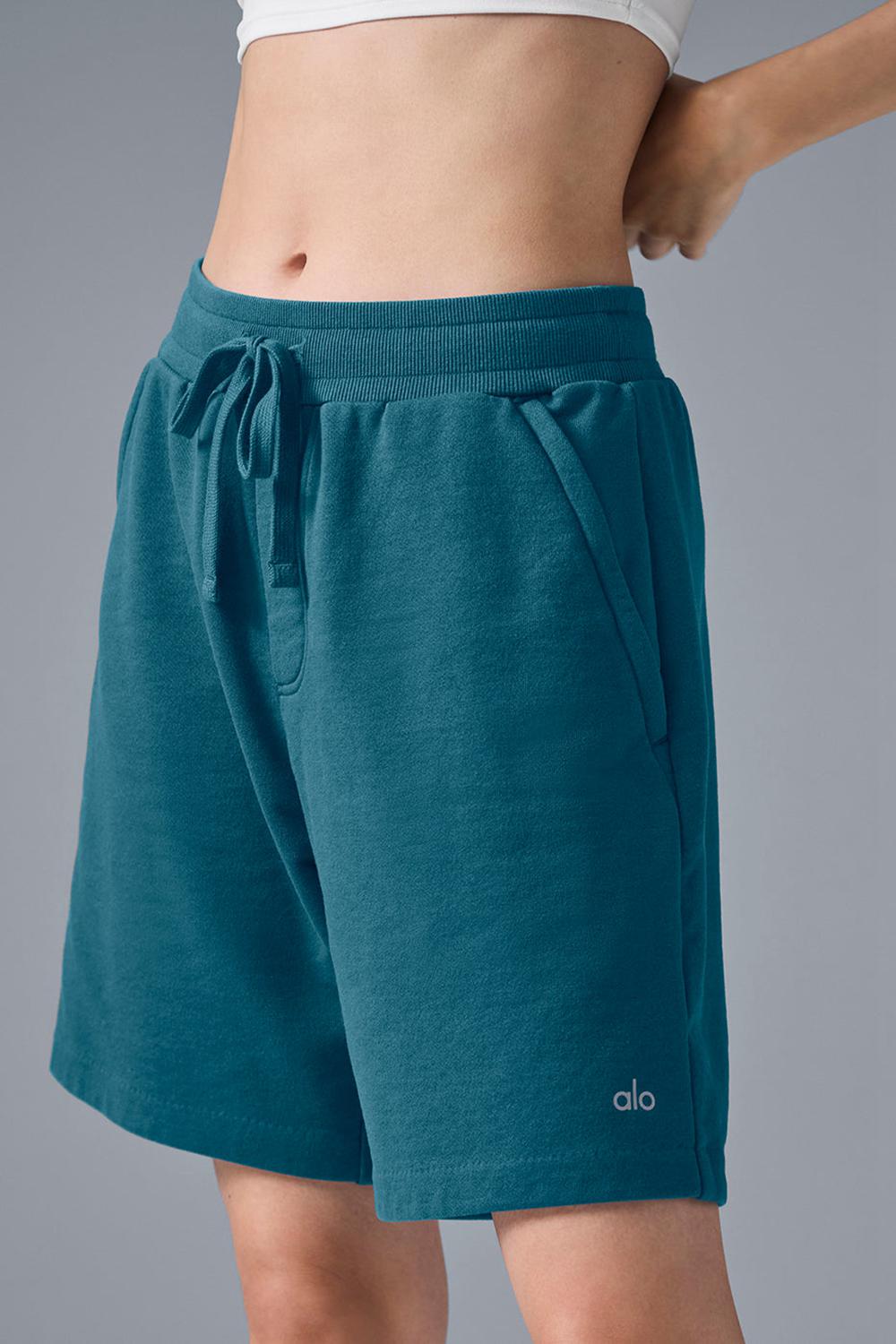 Σορτσ γυναικεια Alo Yoga Chill Oceanic Teal | Greece  EAYGU-7935
