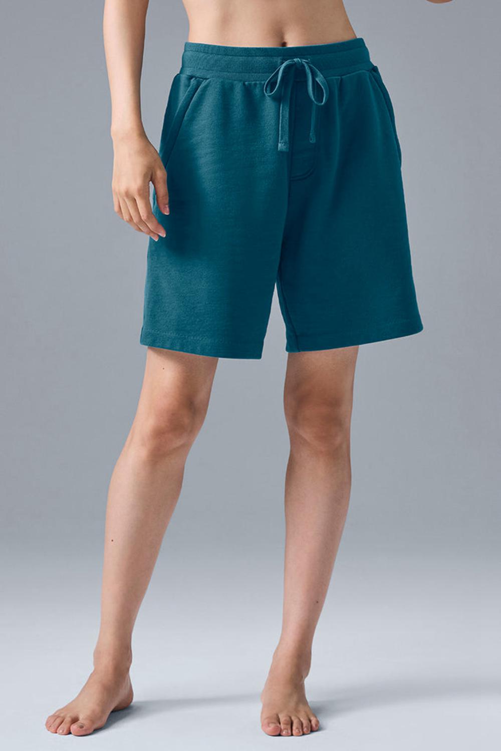 Σορτσ γυναικεια Alo Yoga Chill Oceanic Teal | Greece  EAYGU-7935