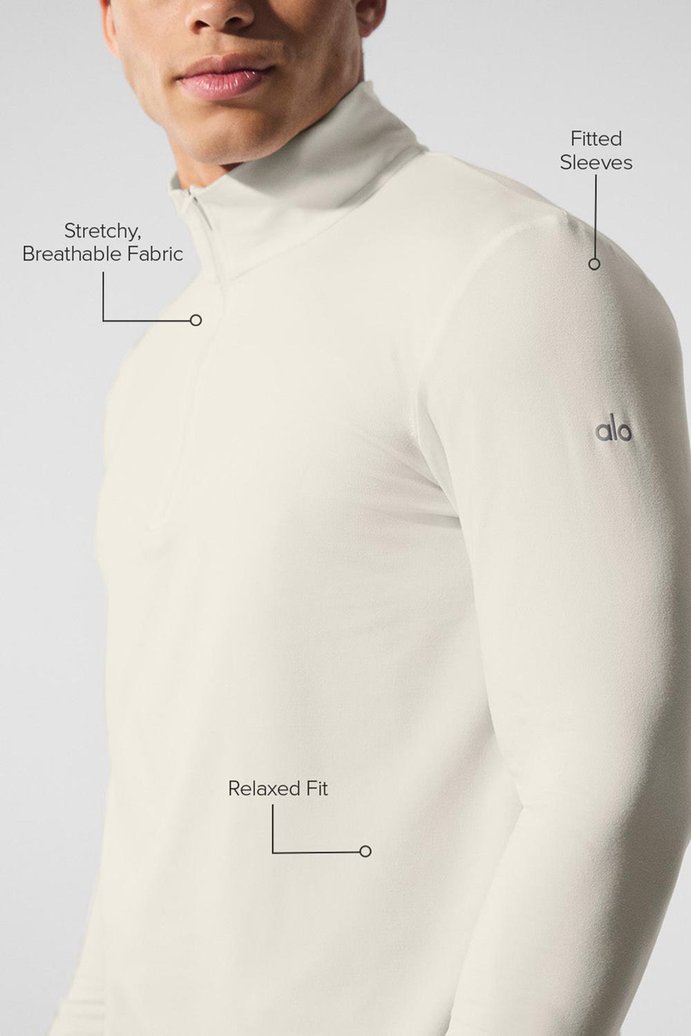 Μακρυμανικο ανδρικα Alo Yoga Conquer 1/4 Zip Reform Bone | Greece  IUSNJ-3275