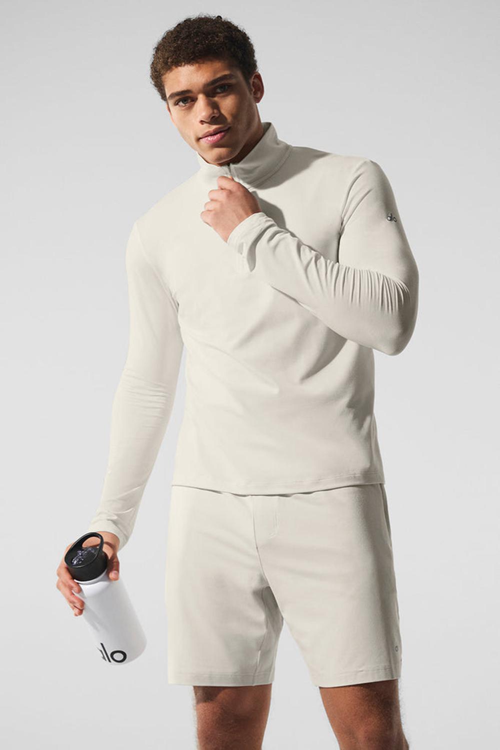 Μακρυμανικο ανδρικα Alo Yoga Conquer 1/4 Zip Reform Bone | Greece  IUSNJ-3275