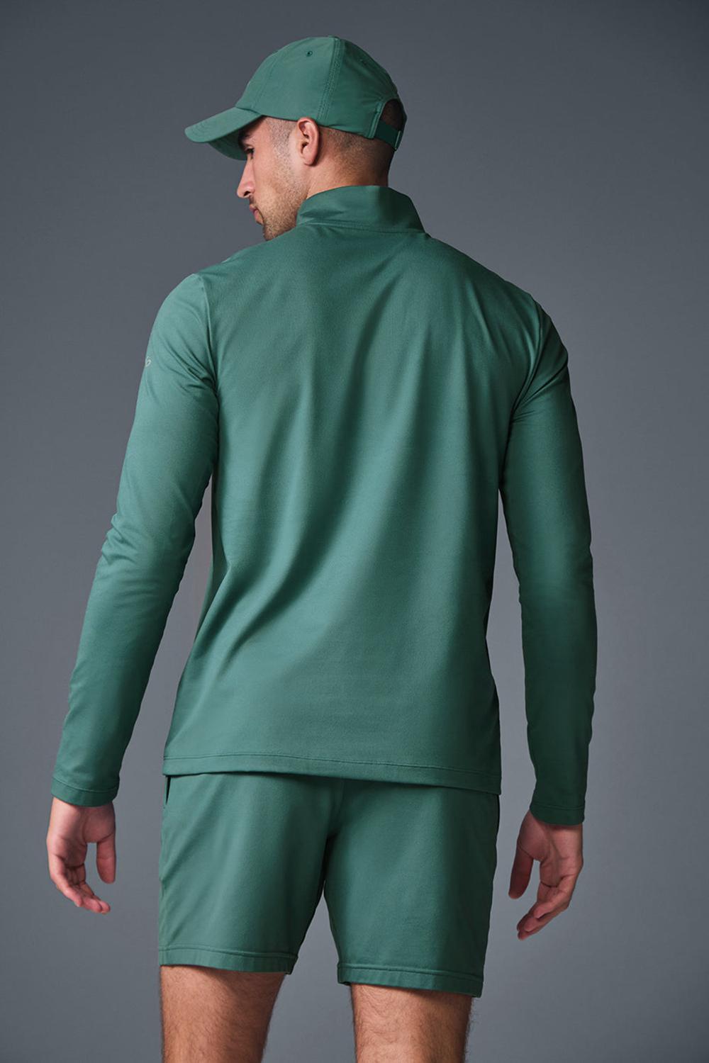Μακρυμανικο ανδρικα Alo Yoga Conquer 1/4 Zip Reform Winter Ivy | Greece  QCNLJ-1326