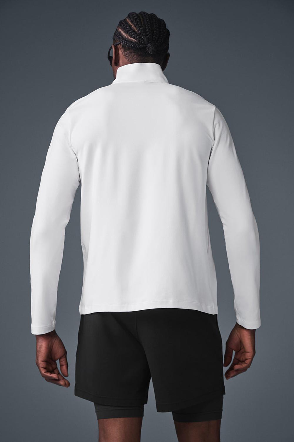 Μακρυμανικο ανδρικα Alo Yoga Conquer 1/4 Zip Reform ασπρα | Greece  APDJK-5718