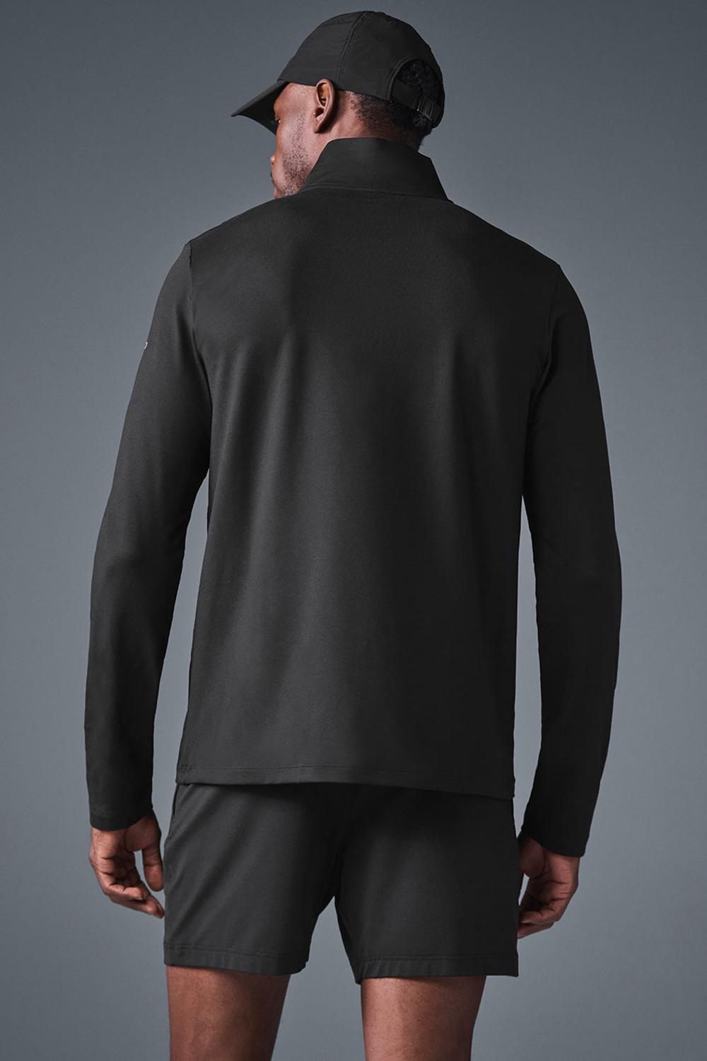 Μακρυμανικο ανδρικα Alo Yoga Conquer 1/4 Zip Reform μαυρα | Greece  AWNRD-8179
