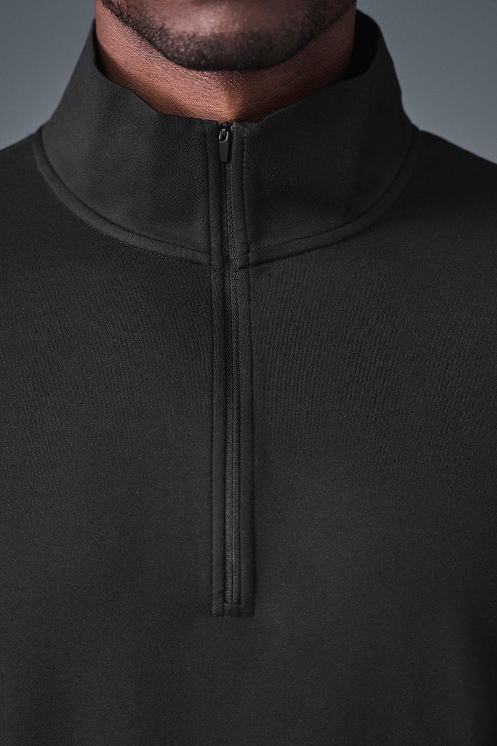 Μακρυμανικο ανδρικα Alo Yoga Conquer 1/4 Zip Reform μαυρα | Greece  AWNRD-8179