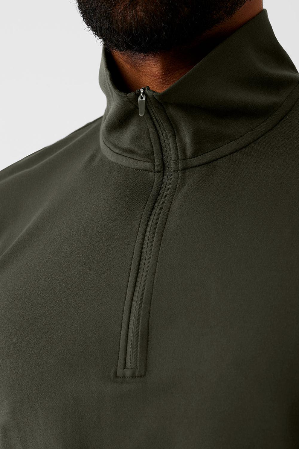 Μακρυμανικο ανδρικα Alo Yoga Conquer 1/4 Zip Reform πρασινο | Greece  ZGMJP-9803
