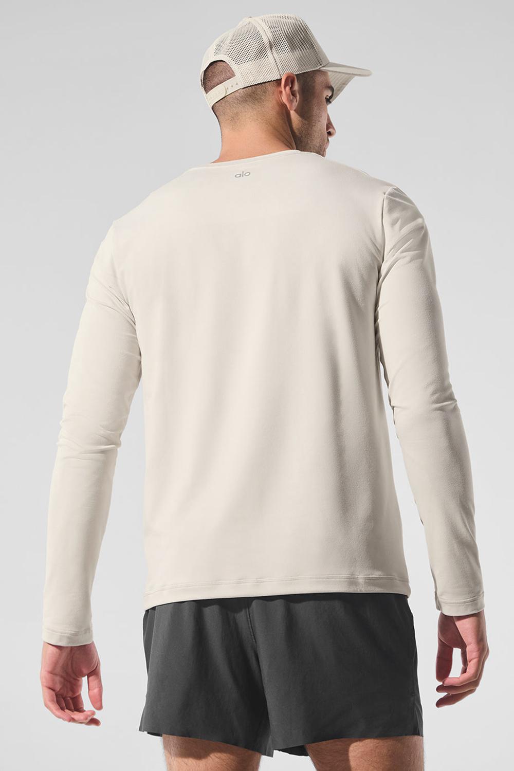 Μακρυμανικο ανδρικα Alo Yoga Conquer Reform Crewneck Bone | Greece  MRUDO-9523