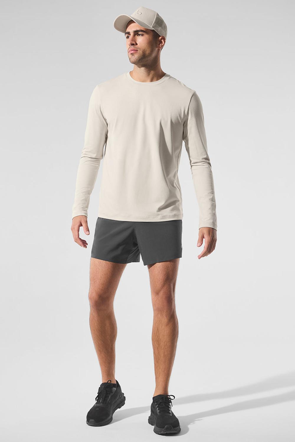 Μακρυμανικο ανδρικα Alo Yoga Conquer Reform Crewneck Bone | Greece  MRUDO-9523