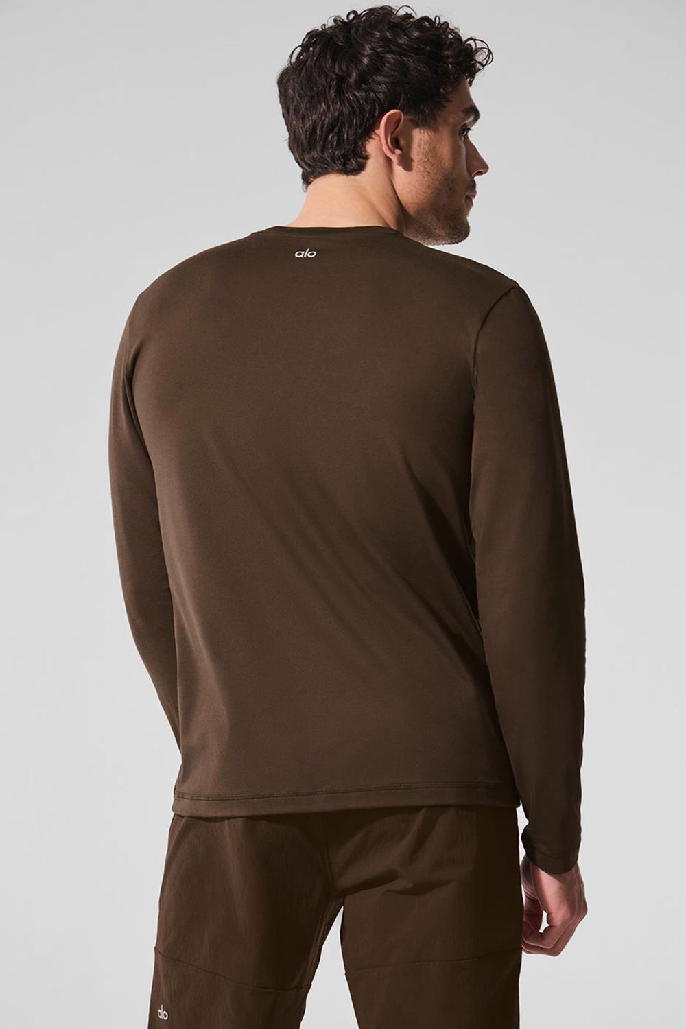 Μακρυμανικο ανδρικα Alo Yoga Conquer Reform Crewneck Espresso | Greece  RPULS-2475