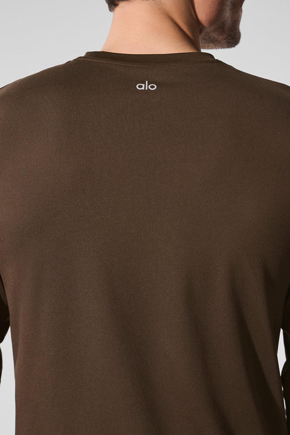Μακρυμανικο ανδρικα Alo Yoga Conquer Reform Crewneck Espresso | Greece  RPULS-2475