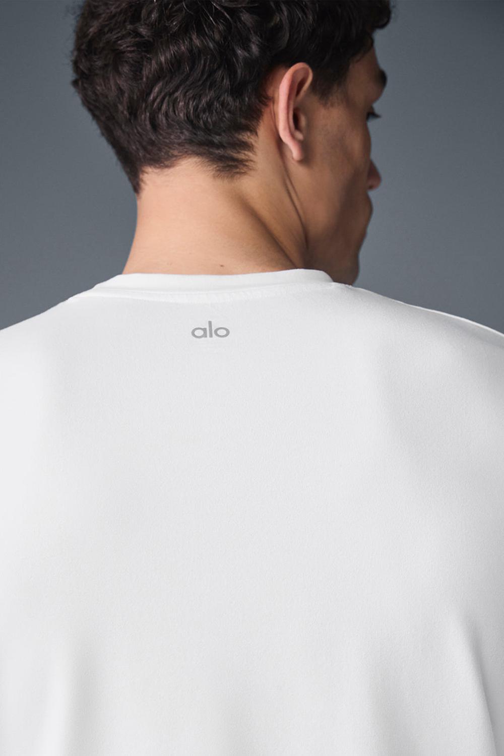Μακρυμανικο ανδρικα Alo Yoga Conquer Reform Crewneck ασπρα | Greece  GQARM-0765