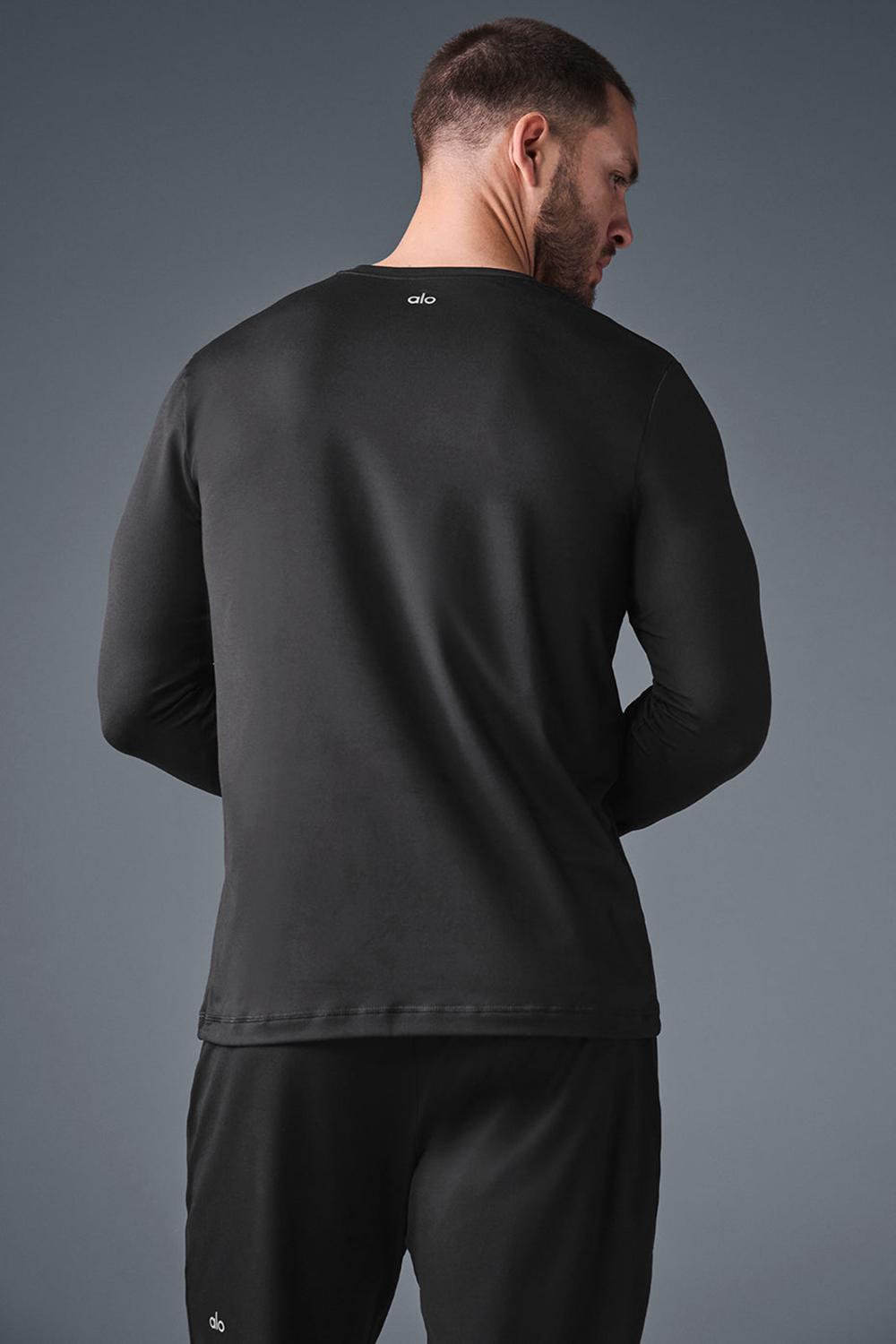 Μακρυμανικο ανδρικα Alo Yoga Conquer Reform Crewneck μαυρα | Greece  OWILU-9107