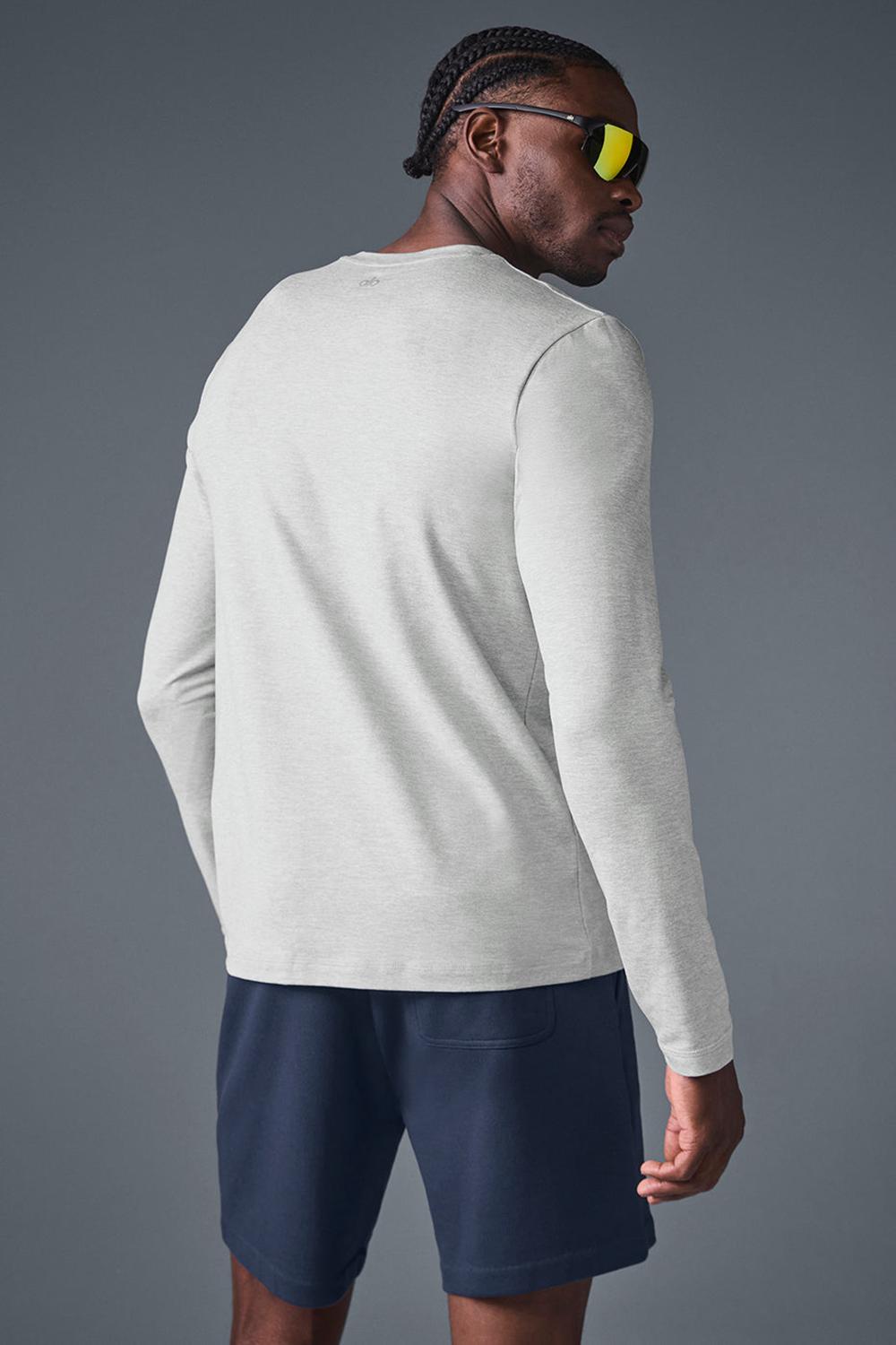 Μακρυμανικο ανδρικα Alo Yoga Conquer Reform Crewneck γκρι | Greece  ZIOHT-4089