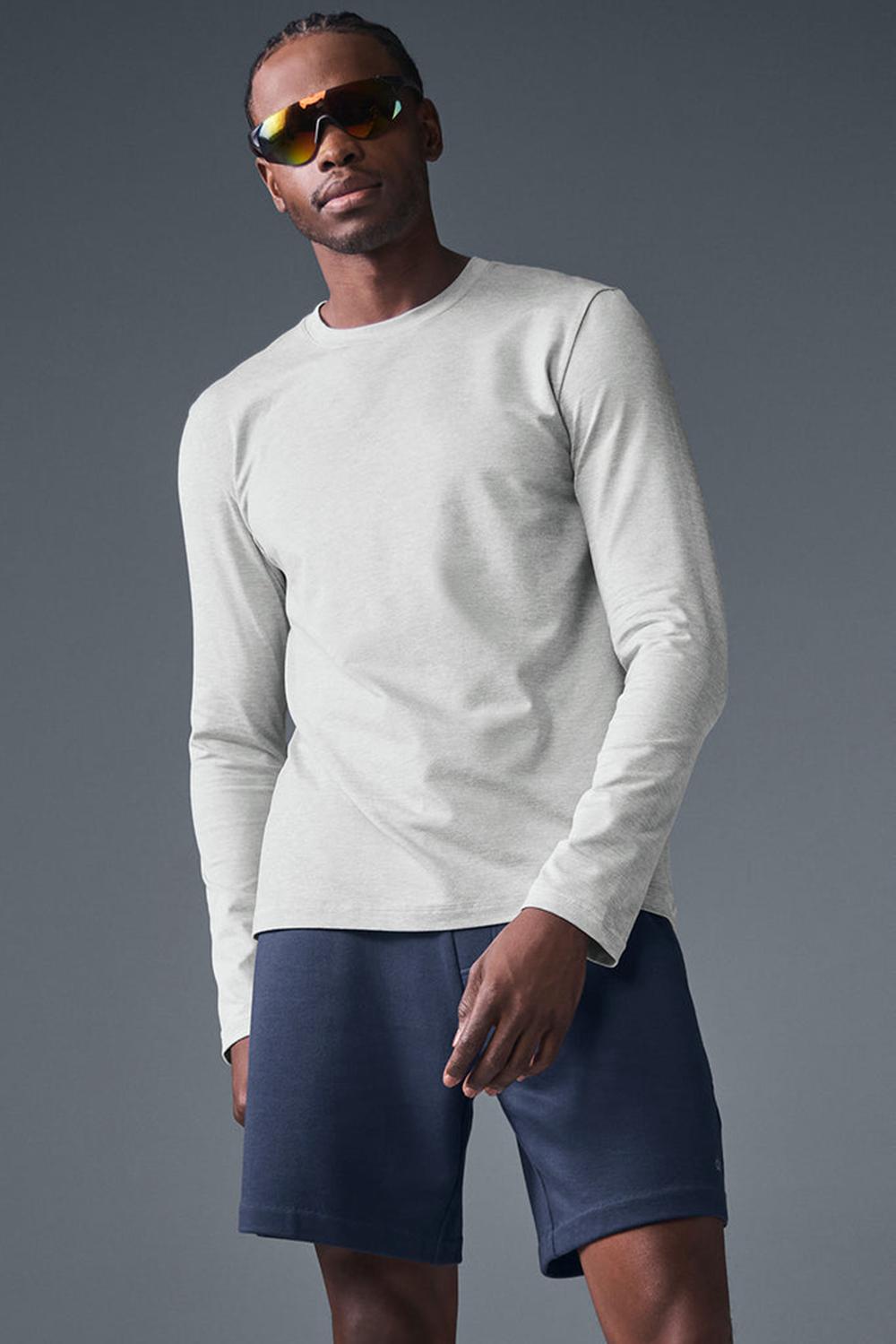 Μακρυμανικο ανδρικα Alo Yoga Conquer Reform Crewneck γκρι | Greece  ZIOHT-4089