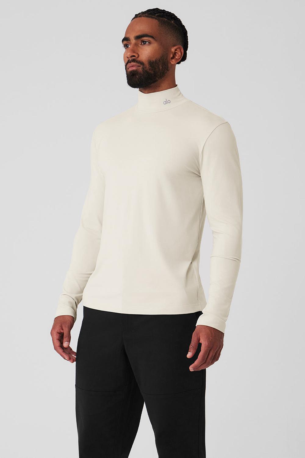 Μακρυμανικο ανδρικα Alo Yoga Conquer Reform Mock Neck Bone | Greece  JMYGF-5361