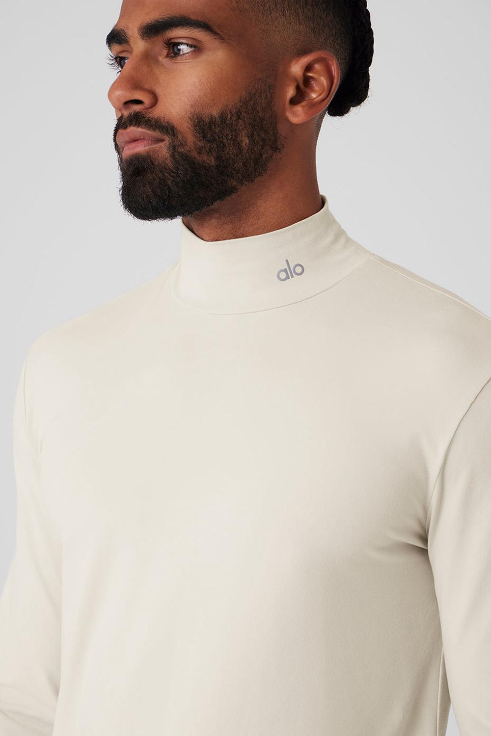 Μακρυμανικο ανδρικα Alo Yoga Conquer Reform Mock Neck Bone | Greece  JMYGF-5361
