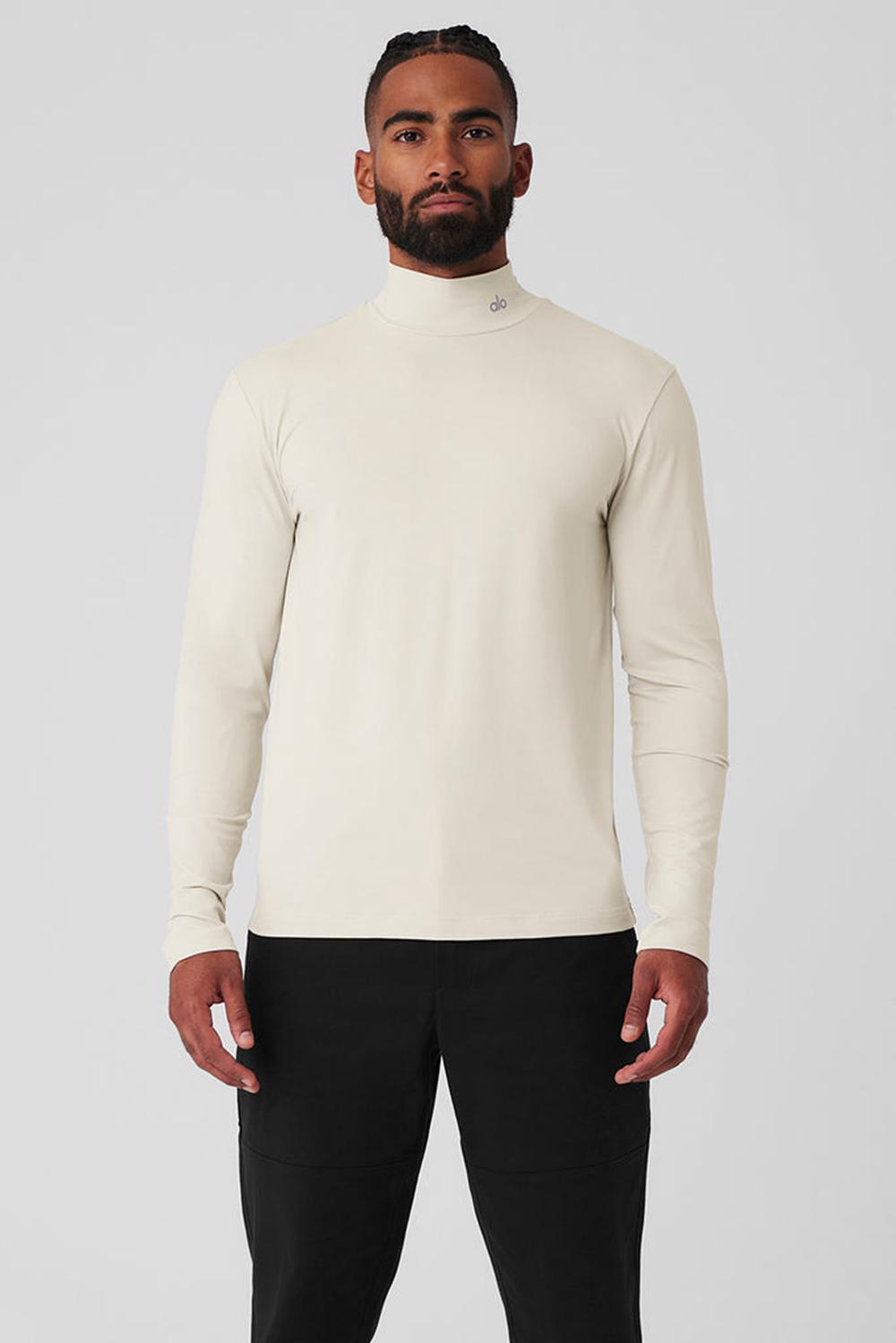 Μακρυμανικο ανδρικα Alo Yoga Conquer Reform Mock Neck Bone | Greece  JMYGF-5361