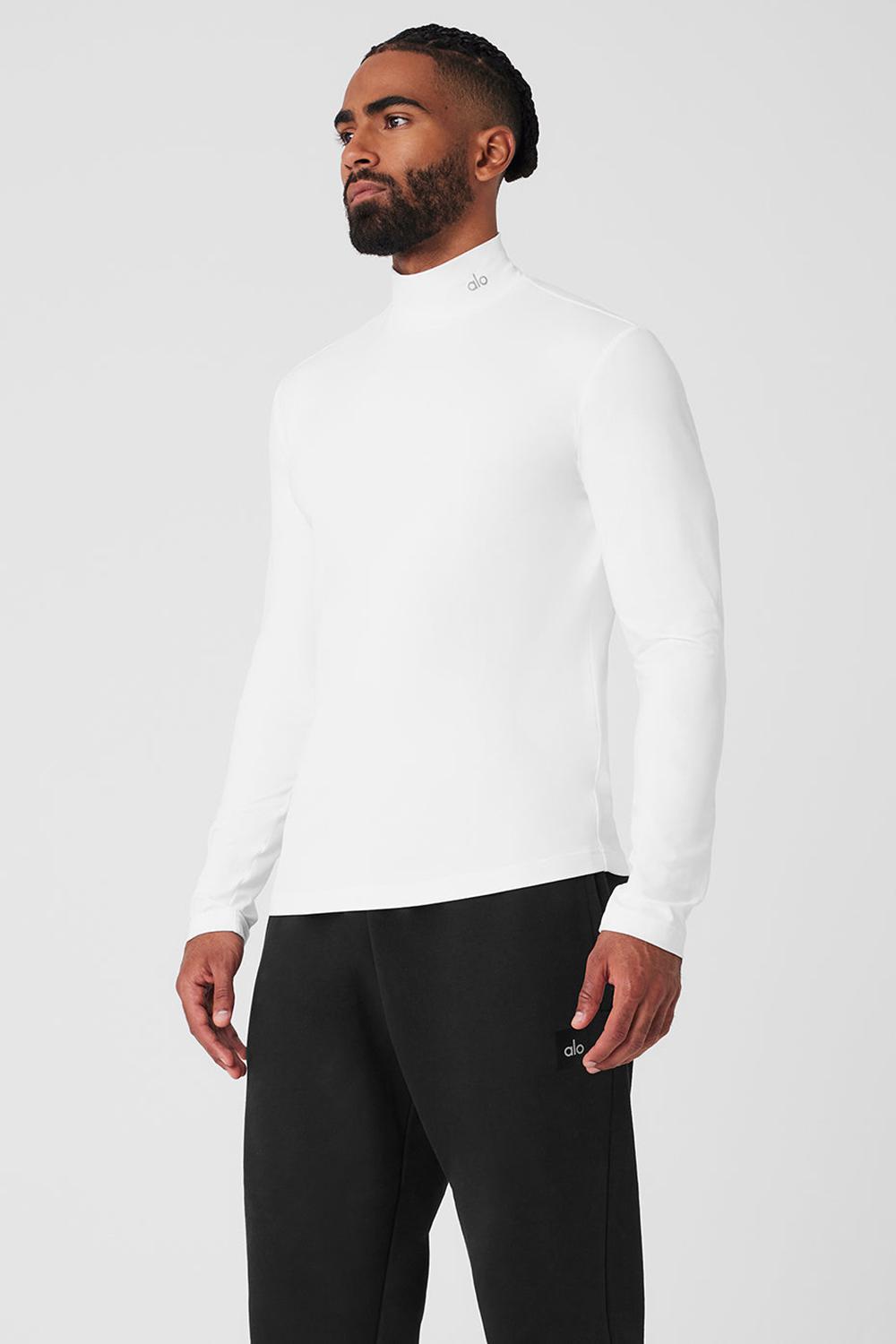 Μακρυμανικο ανδρικα Alo Yoga Conquer Reform Mock Neck ασπρα | Greece  ISACV-4281