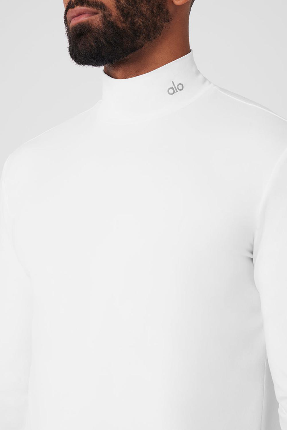Μακρυμανικο ανδρικα Alo Yoga Conquer Reform Mock Neck ασπρα | Greece  ISACV-4281