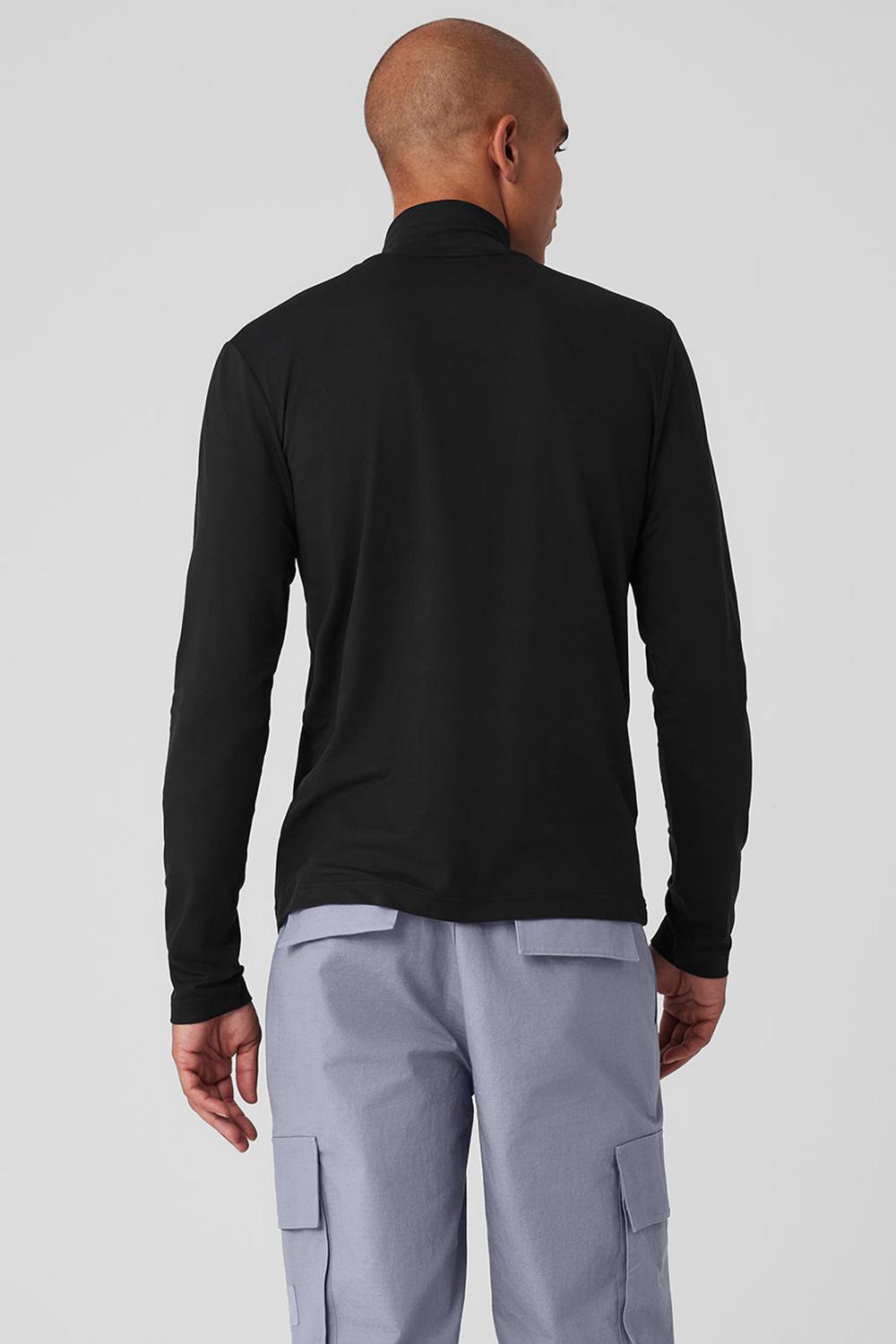 Μακρυμανικο ανδρικα Alo Yoga Conquer Reform Mock Neck μαυρα | Greece  VGKQP-6982