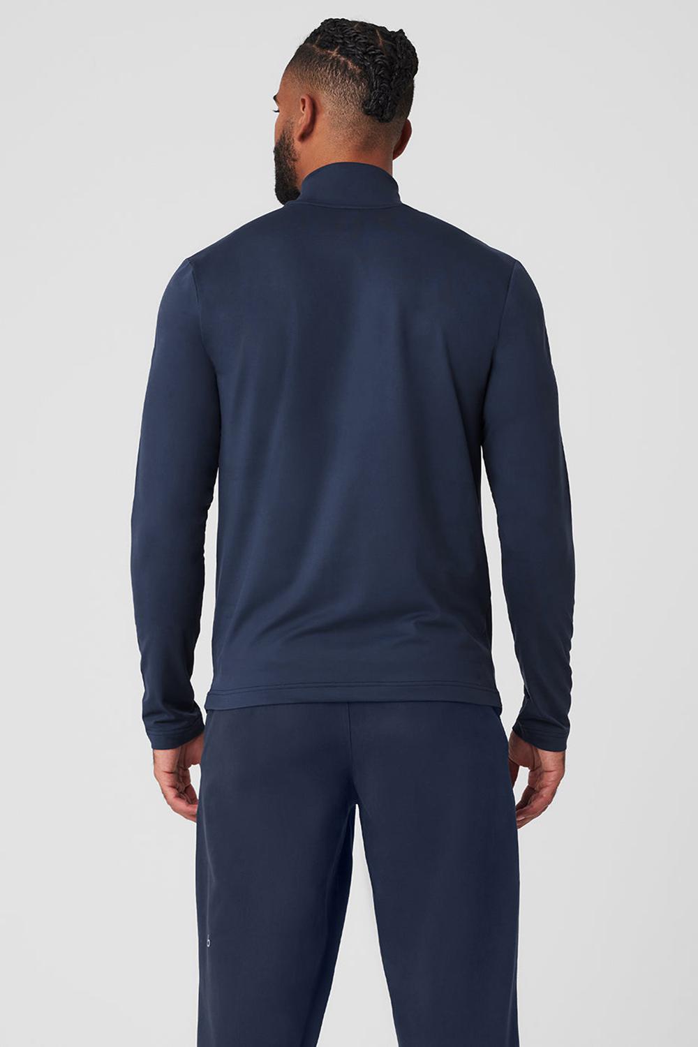 Μακρυμανικο ανδρικα Alo Yoga Conquer Reform Mock Neck σκουρο μπλε | Greece  DRLPB-6314