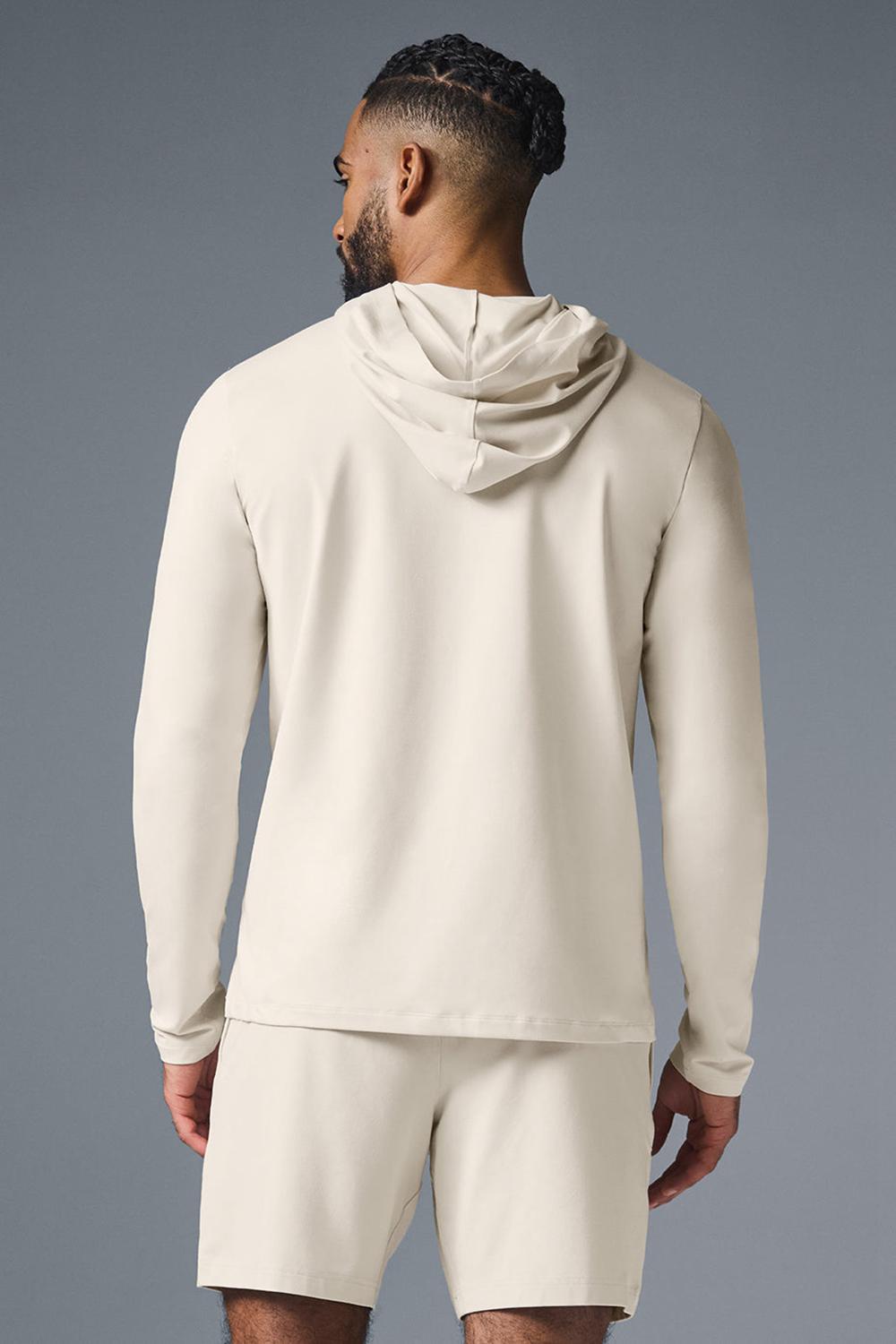 Μακρυμανικο ανδρικα Alo Yoga Conquer Reform With Hood Bone | Greece  NLIAE-9784