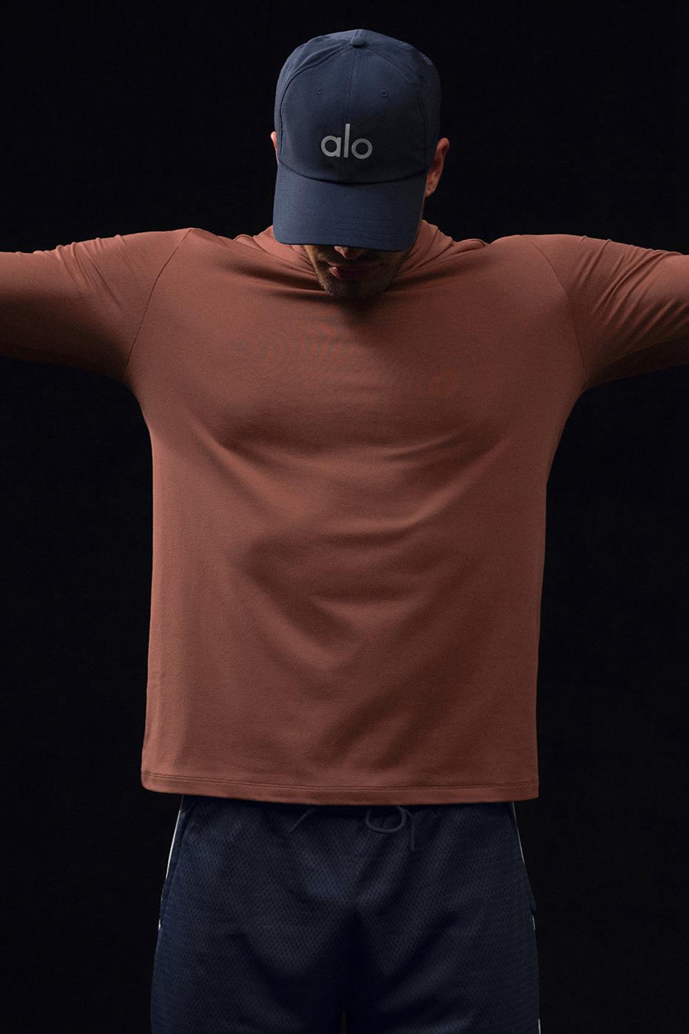 Μακρυμανικο ανδρικα Alo Yoga Conquer Reform With Hood Chestnut | Greece  LWYVI-5316