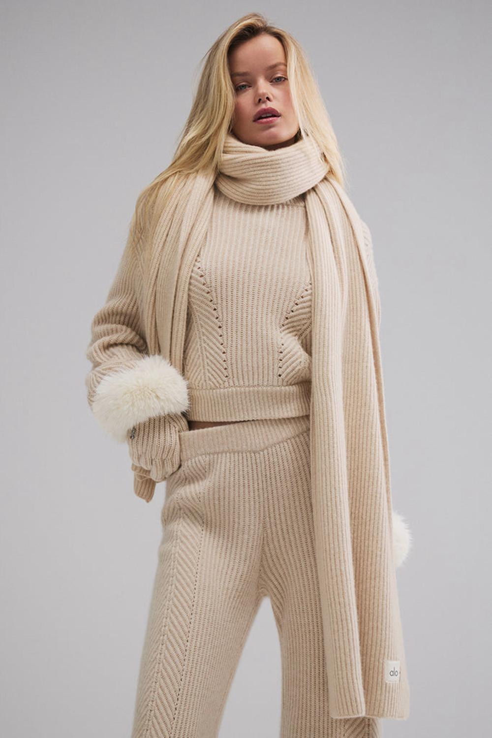 Κασκολ ανδρικα Alo Yoga Courchevel Cashmere Birch Heather | Greece  FLKRU-8637