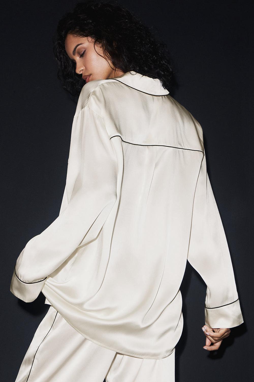 εσωρουχα γυναικεια Alo Yoga Courchevel Silk Button Down μαυρα | Greece  TSXBR-6203