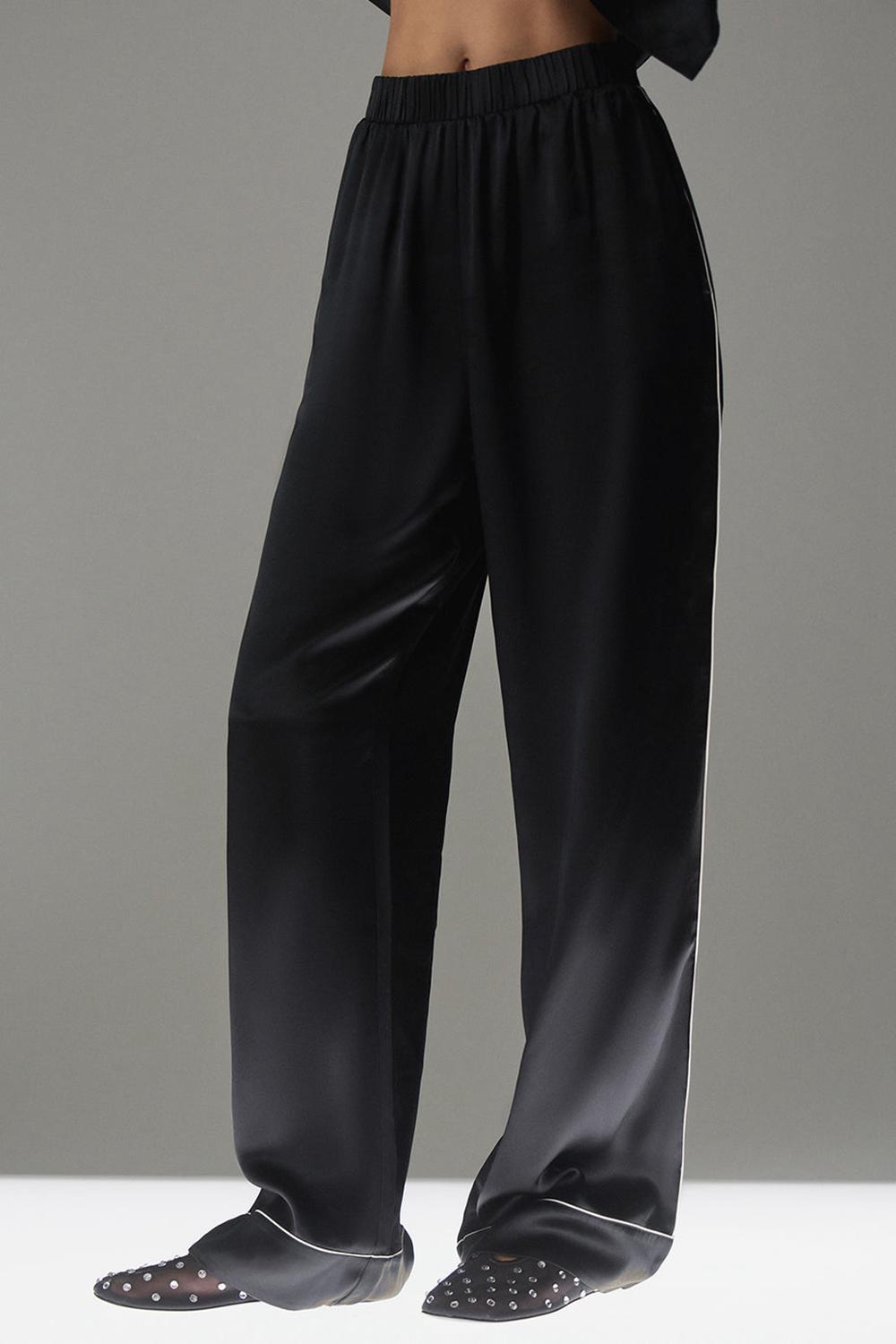 Παντελονι γυναικεια Alo Yoga Courchevel Silk μαυρα | Greece  PCIDM-3987
