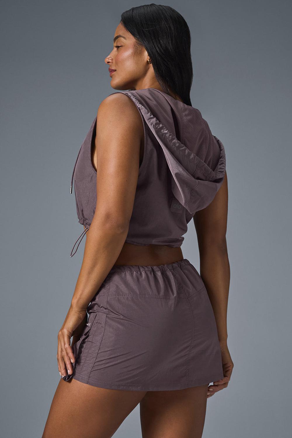 Γιλεκο γυναικεια Alo Yoga Crinkle Cropped Surplus Raisinette | Greece  GTDQV-3918