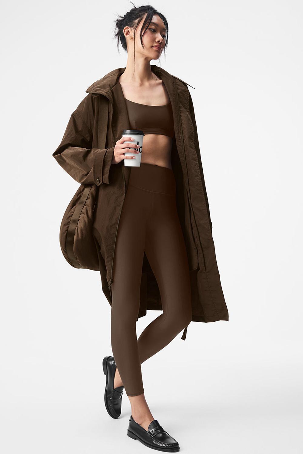 Καμπαρντινα γυναικεια Alo Yoga Crinkle On The Move Espresso | Greece  YIATC-9821