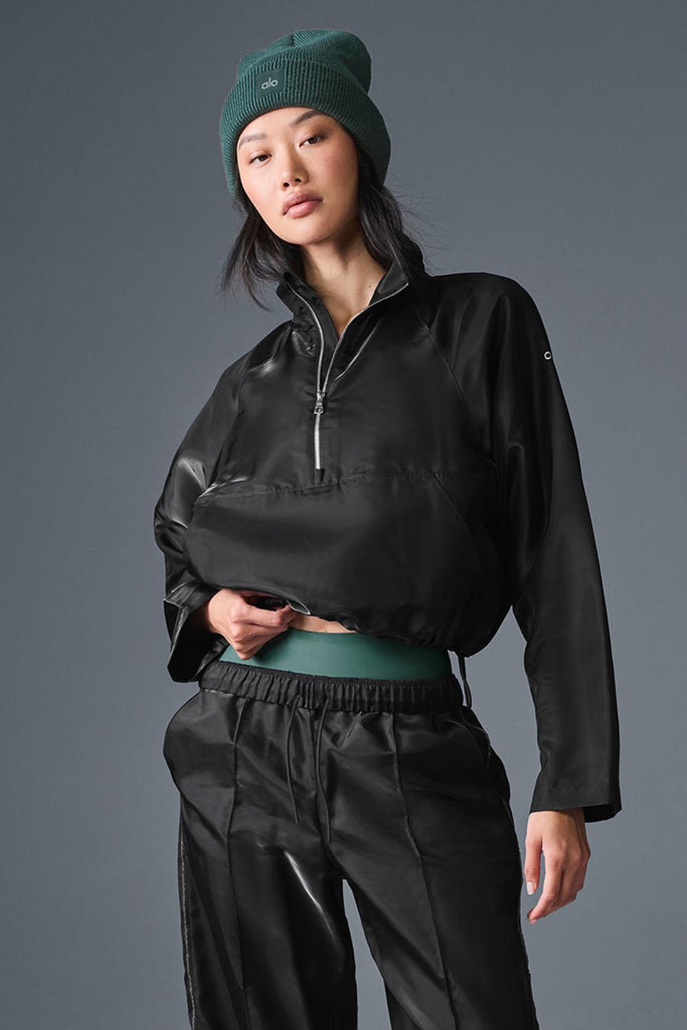 Φουτερ γυναικεια Alo Yoga Cropped Afterglow μαυρα | Greece  PZKOX-6495