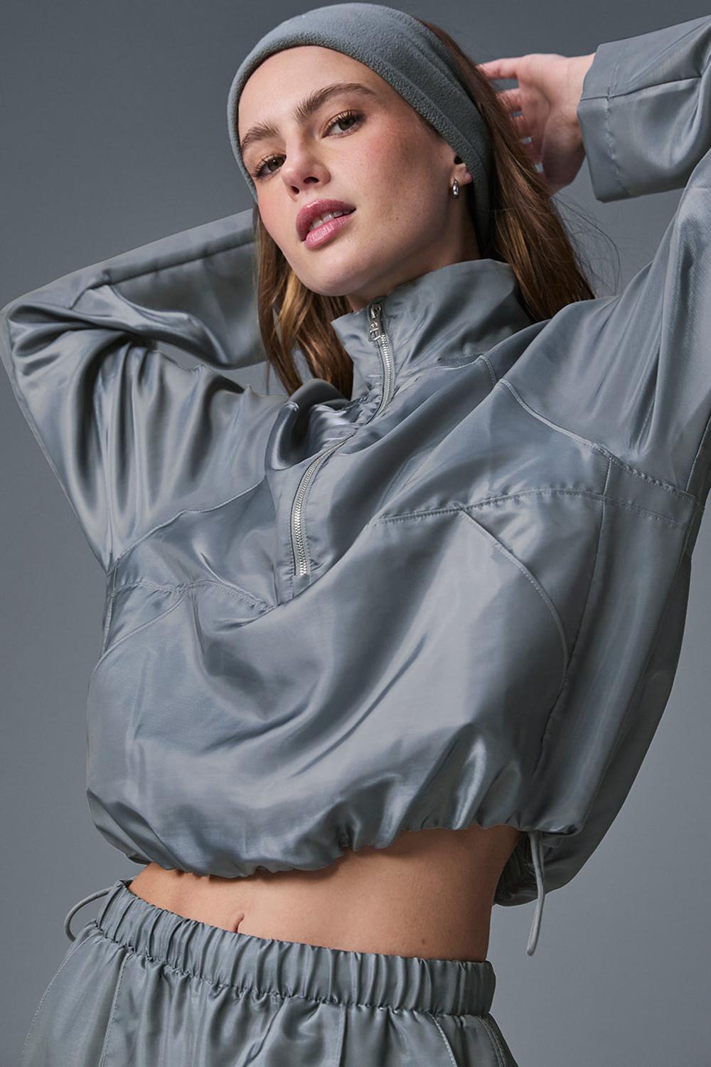 Φουτερ γυναικεια Alo Yoga Cropped Afterglow γκρι | Greece  QPFLN-6124