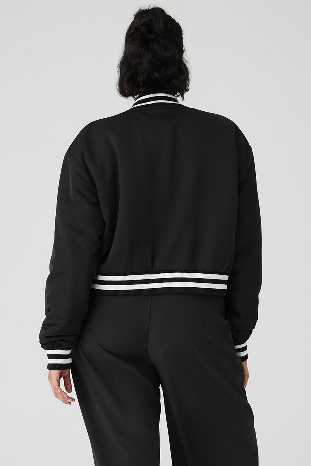 Μπουφαν γυναικεια Alo Yoga Cropped G.O.A.T μαυρα | Greece  NCMOI-2906