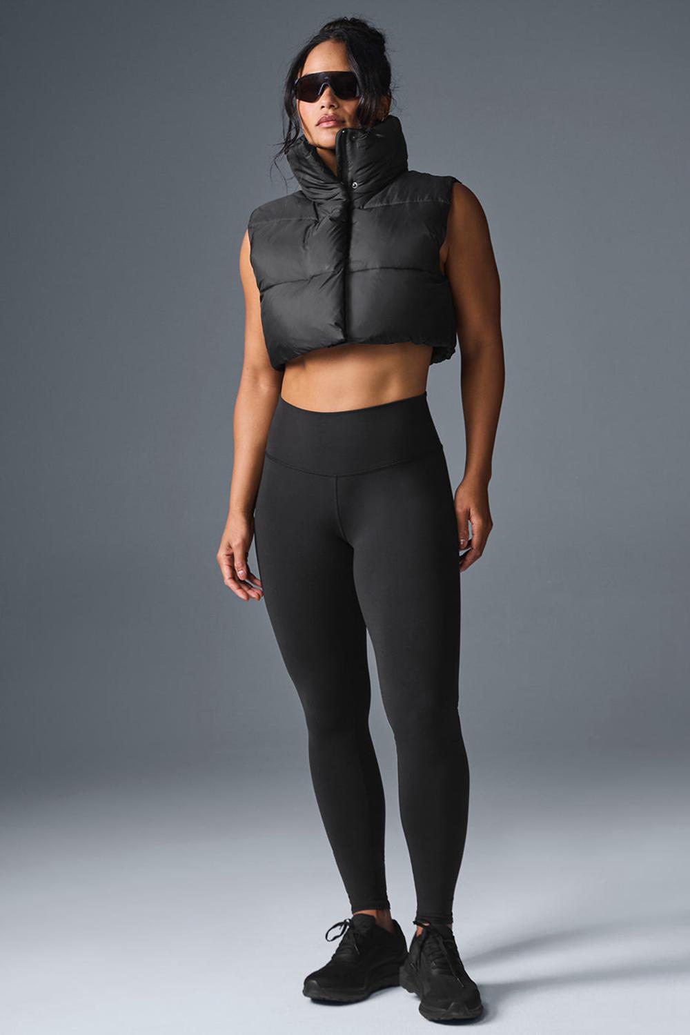 Γιλεκο γυναικεια Alo Yoga Cropped Gold Rush Puffer μαυρα | Greece  DFRLO-9518