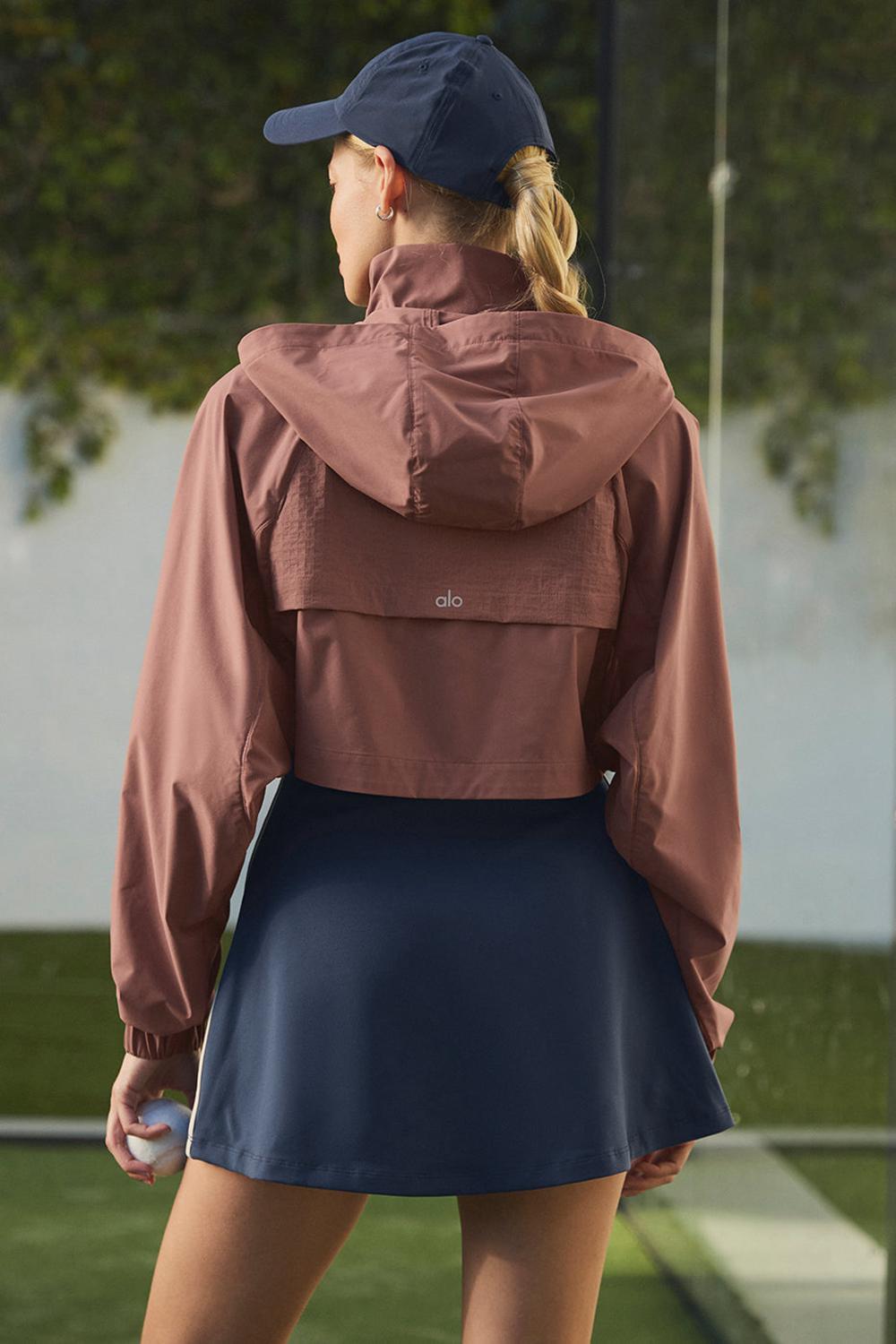 Μπουφαν γυναικεια Alo Yoga Cropped Playmaker Chestnut | Greece  SRFDY-3165