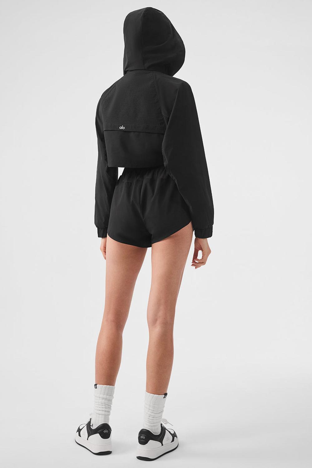Μπουφαν γυναικεια Alo Yoga Cropped Playmaker μαυρα | Greece  SRQKB-0476