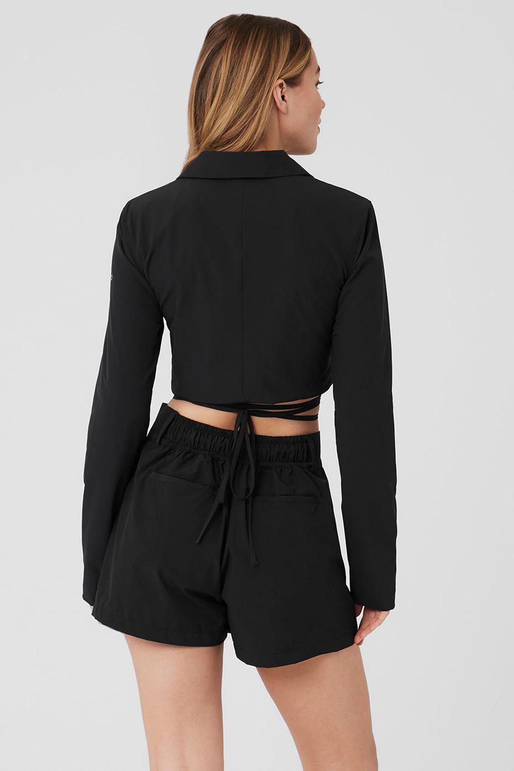 Μπλέιζερ γυναικεια Alo Yoga Cropped Status μαυρα | Greece  OLKZI-7934