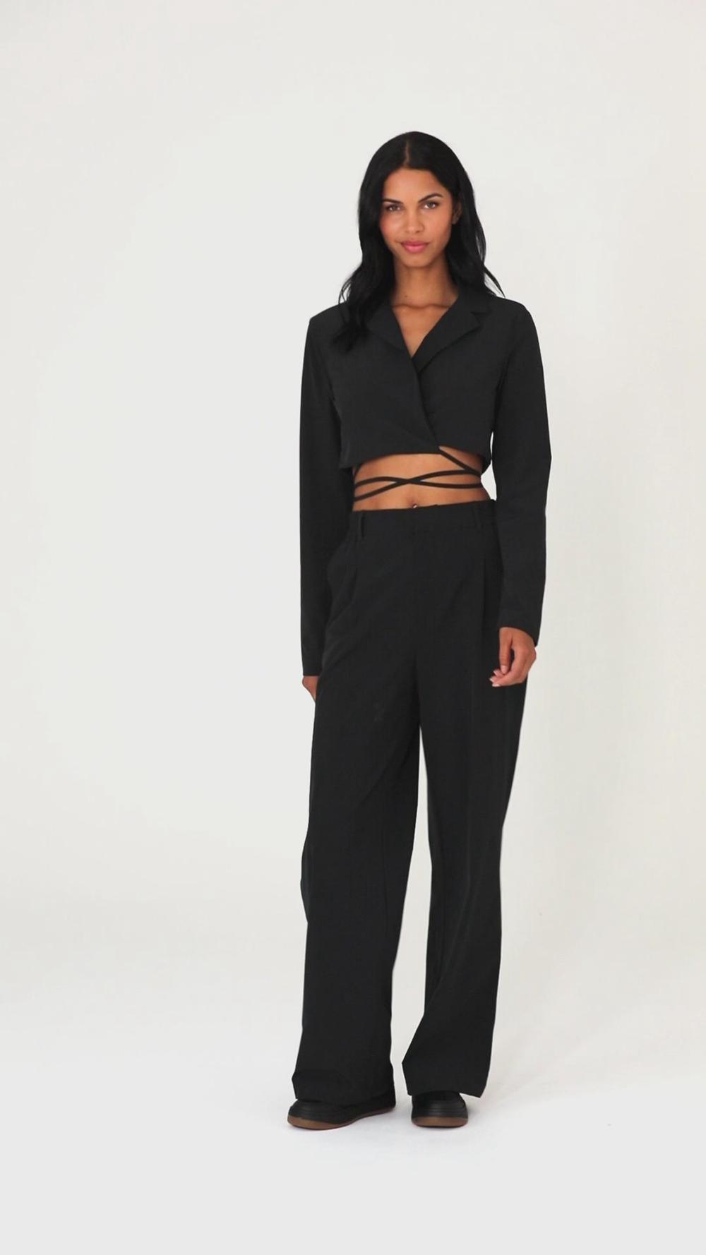 Μπλέιζερ γυναικεια Alo Yoga Cropped Status μαυρα | Greece  OLKZI-7934
