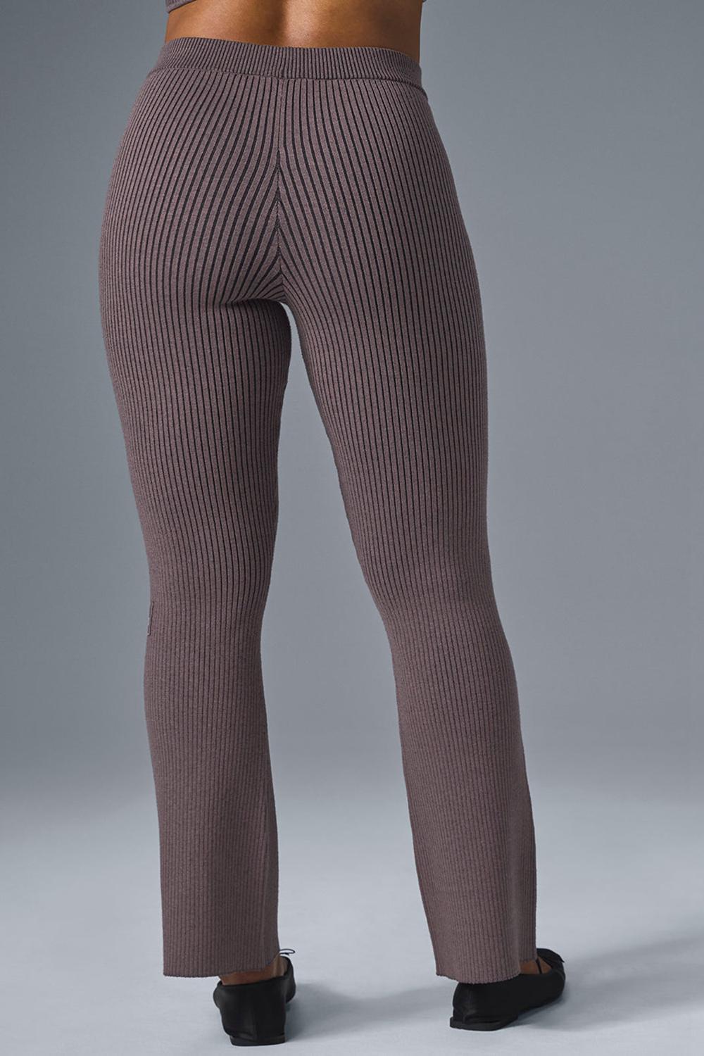 Παντελονι γυναικεια Alo Yoga Denim Knit High-Waist Flare μαυρα | Greece  ECZKY-2019