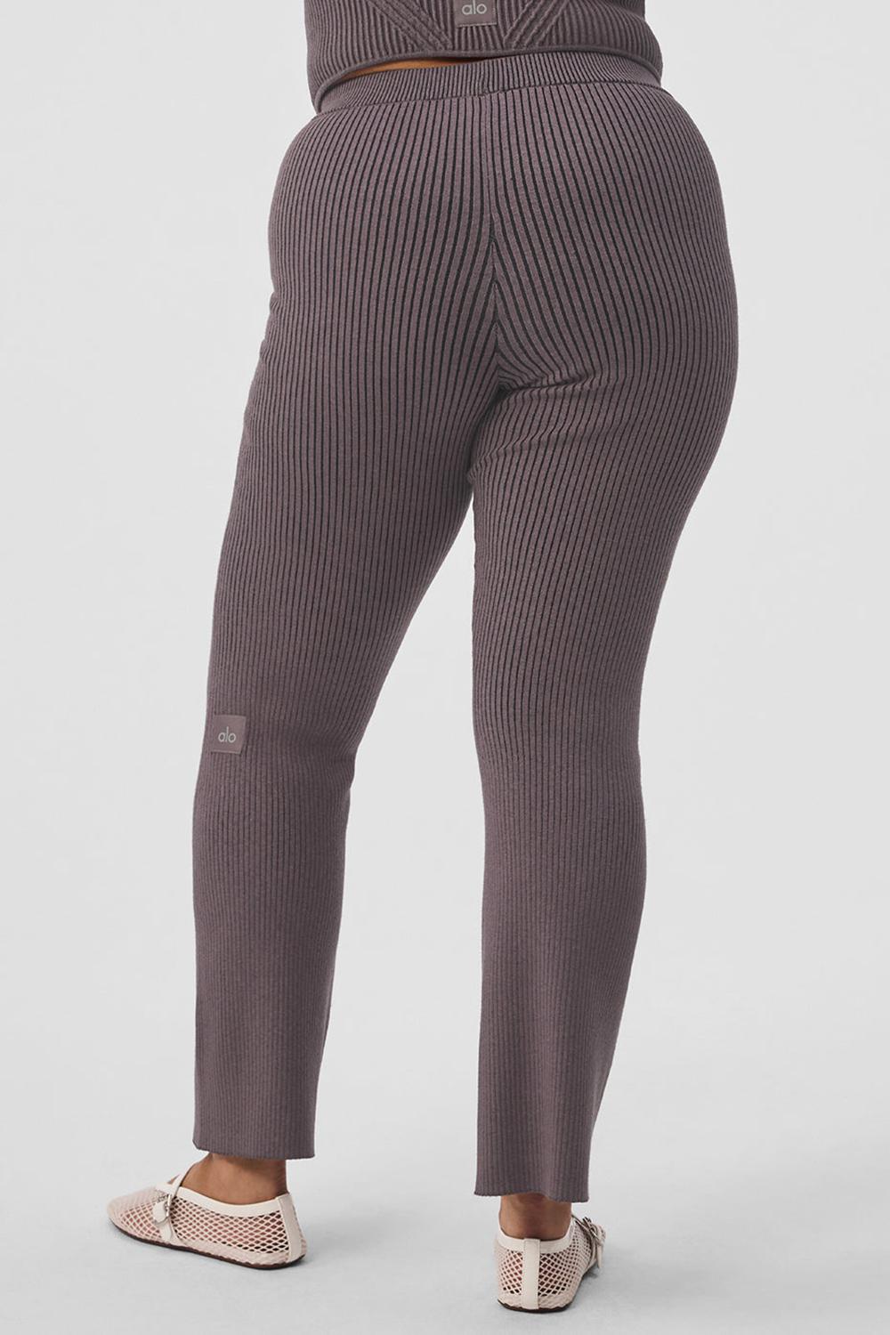 Παντελονι γυναικεια Alo Yoga Denim Knit High-Waist Flare μαυρα | Greece  ECZKY-2019