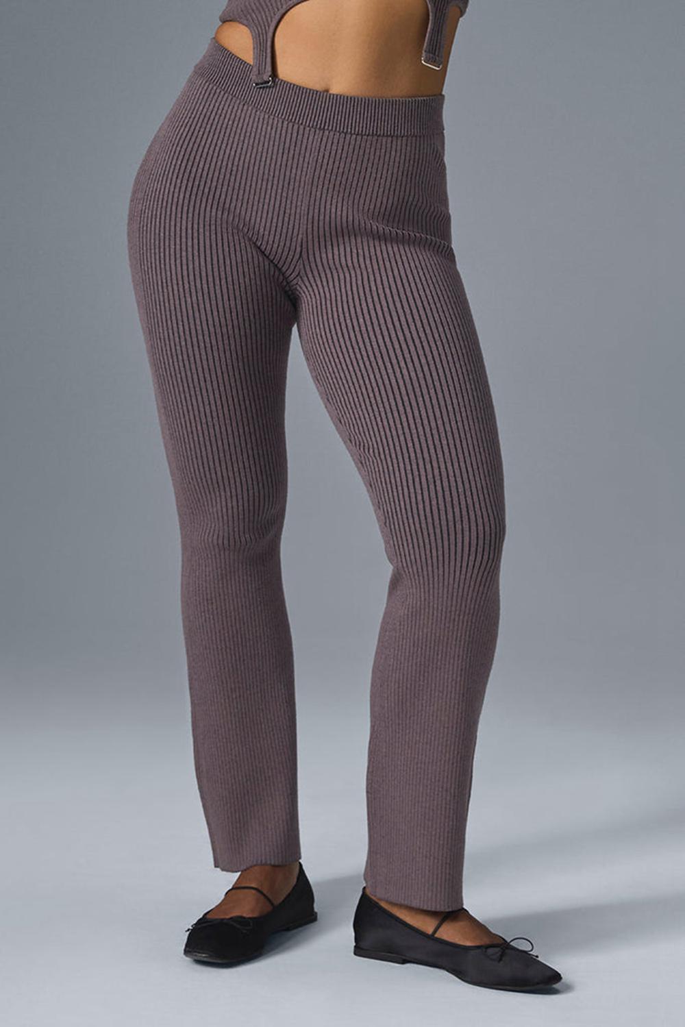 Παντελονι γυναικεια Alo Yoga Denim Knit High-Waist Flare μαυρα | Greece  ECZKY-2019