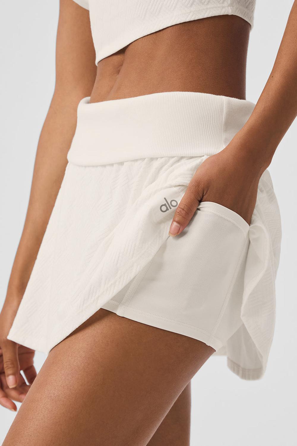 φουστεσ γυναικεια Alo Yoga Doubles Only Ivory | Greece  XZYEJ-3074