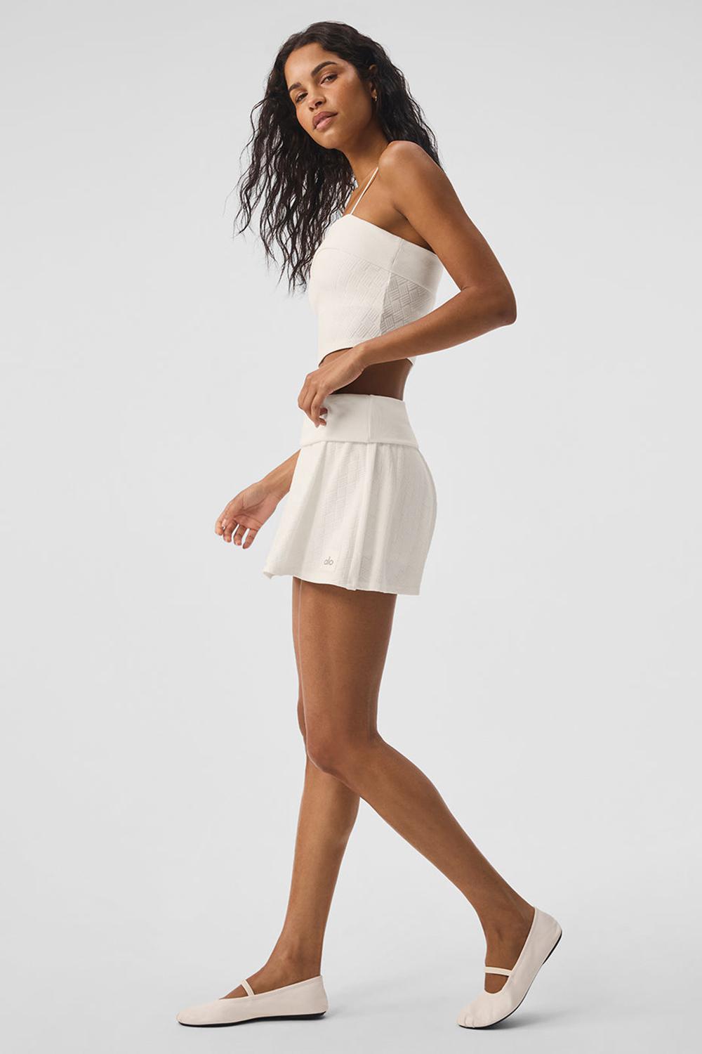 φουστεσ γυναικεια Alo Yoga Doubles Only Ivory | Greece  XZYEJ-3074