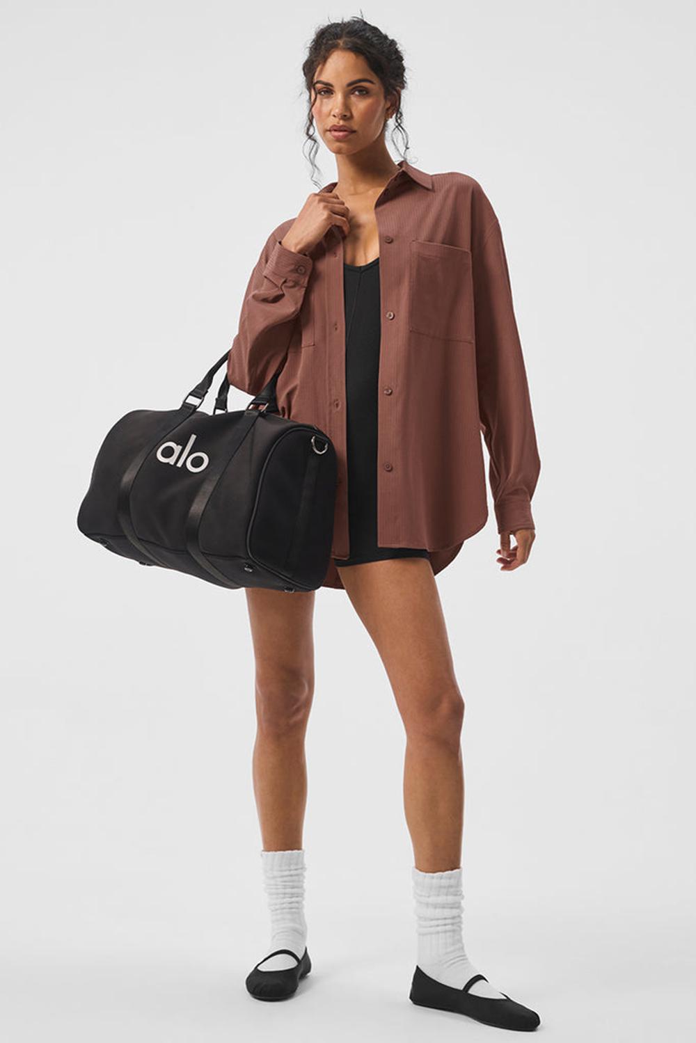 Μακρυμανικο γυναικεια Alo Yoga Dreamscape Button Down Chestnut | Greece  SNVGF-6104