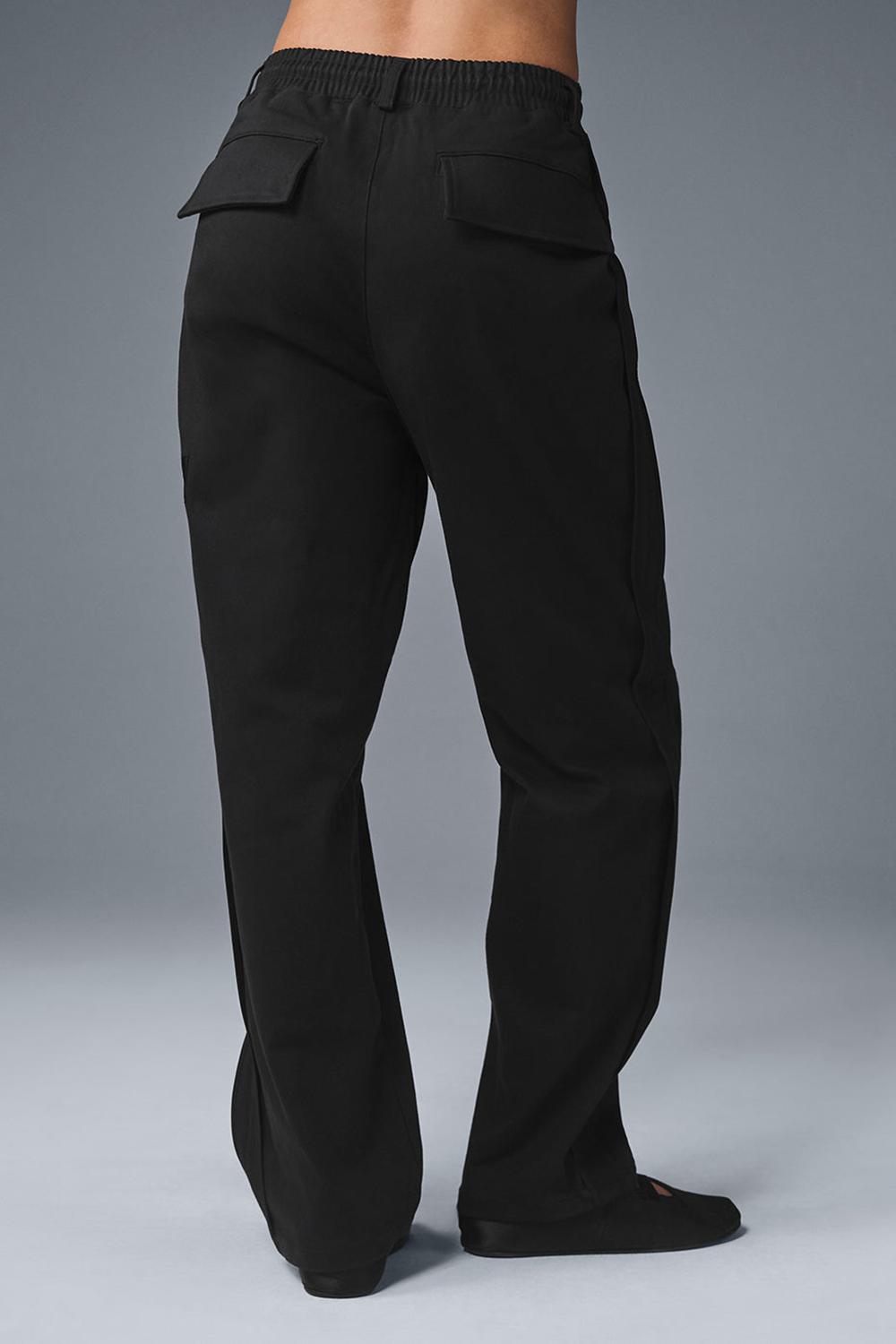 Παντελονι γυναικεια Alo Yoga Edition Sueded Straight Leg μαυρα | Greece  WTMJS-7249