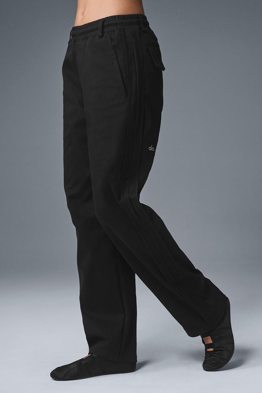 Παντελονι γυναικεια Alo Yoga Edition Sueded Straight Leg μαυρα | Greece  WTMJS-7249