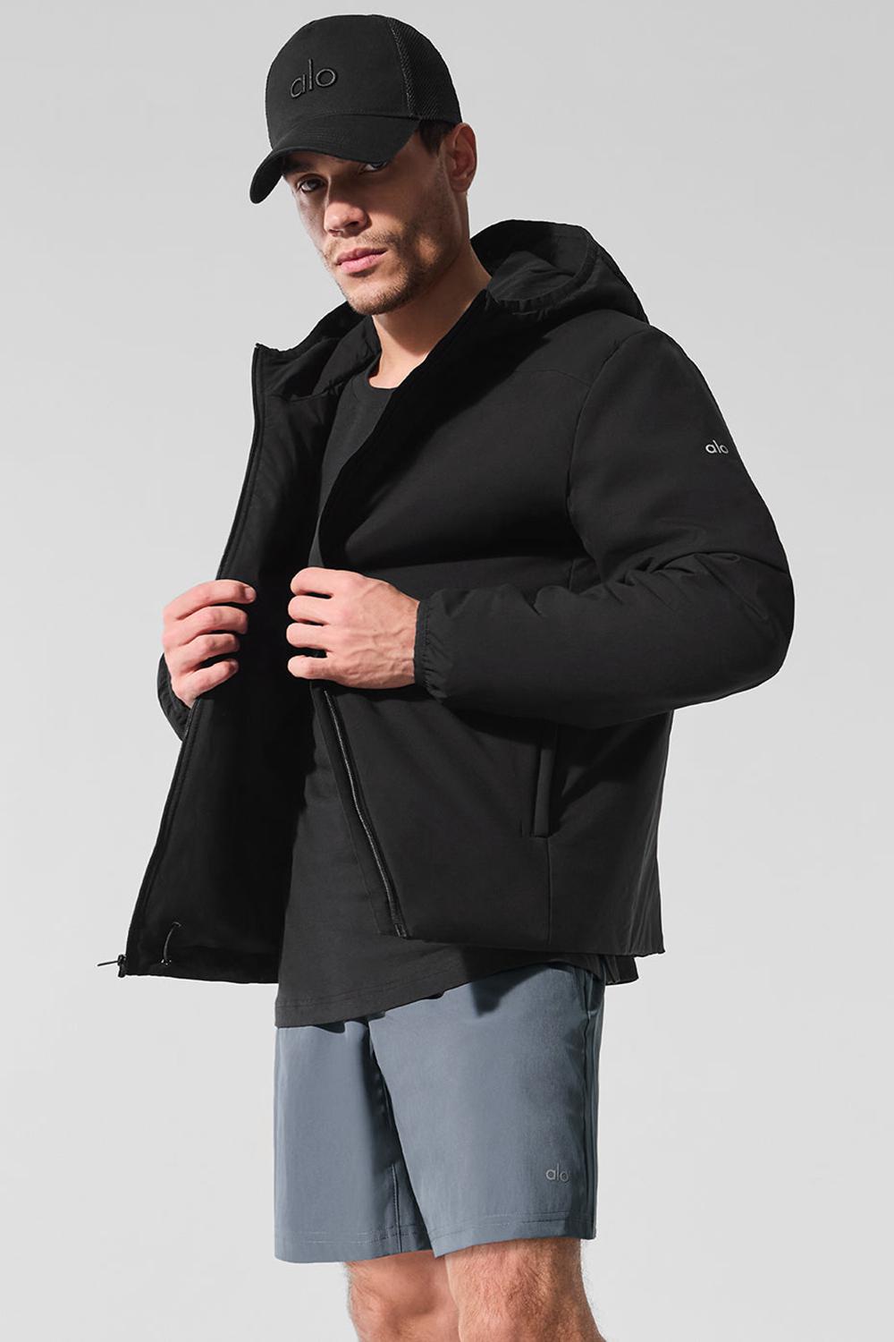 Μπουφαν ανδρικα Alo Yoga Elemental Full-Zip μαυρα | Greece  DRHUV-4936