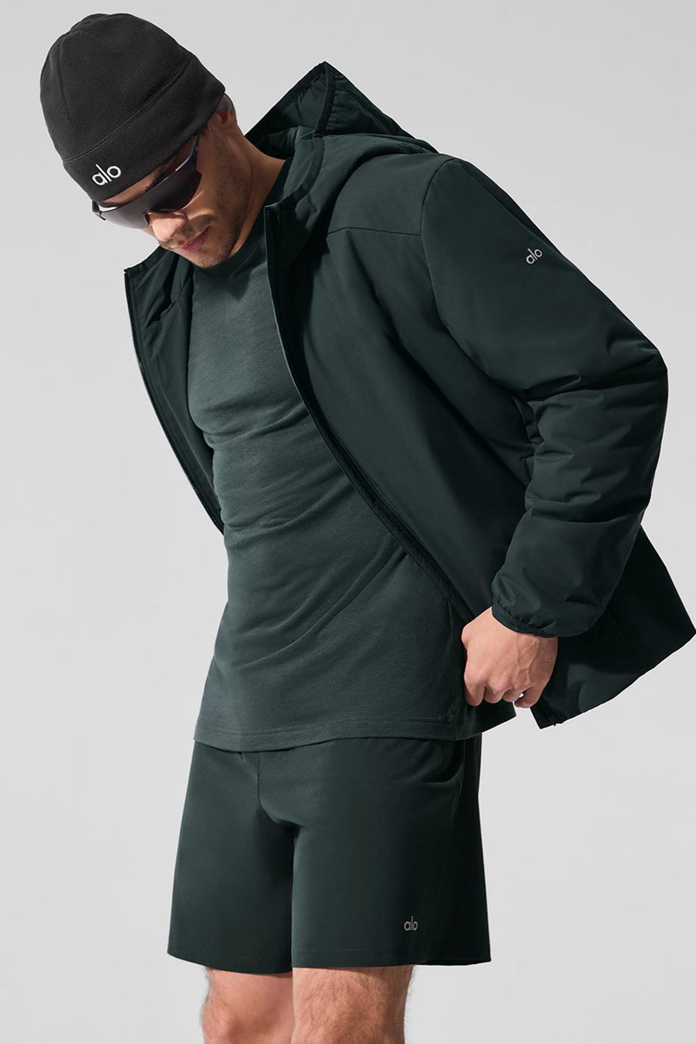 Μπουφαν ανδρικα Alo Yoga Elemental Full-Zip πρασινο | Greece  HUXFG-9412
